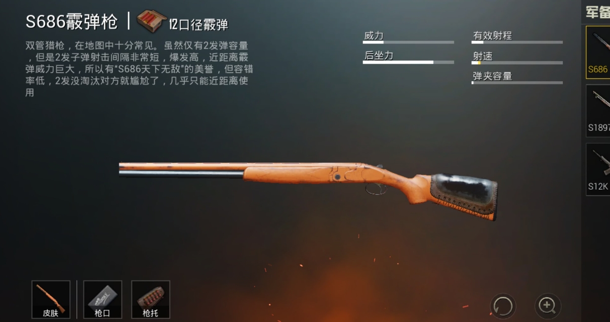 絕地求生有哪些霰彈槍