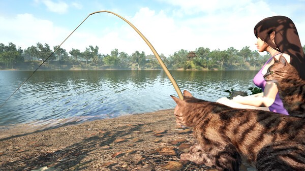 美少女釣魚(yú)擼貓休閑日常游戲《釣魚(yú)喂貓》登陸Steam！